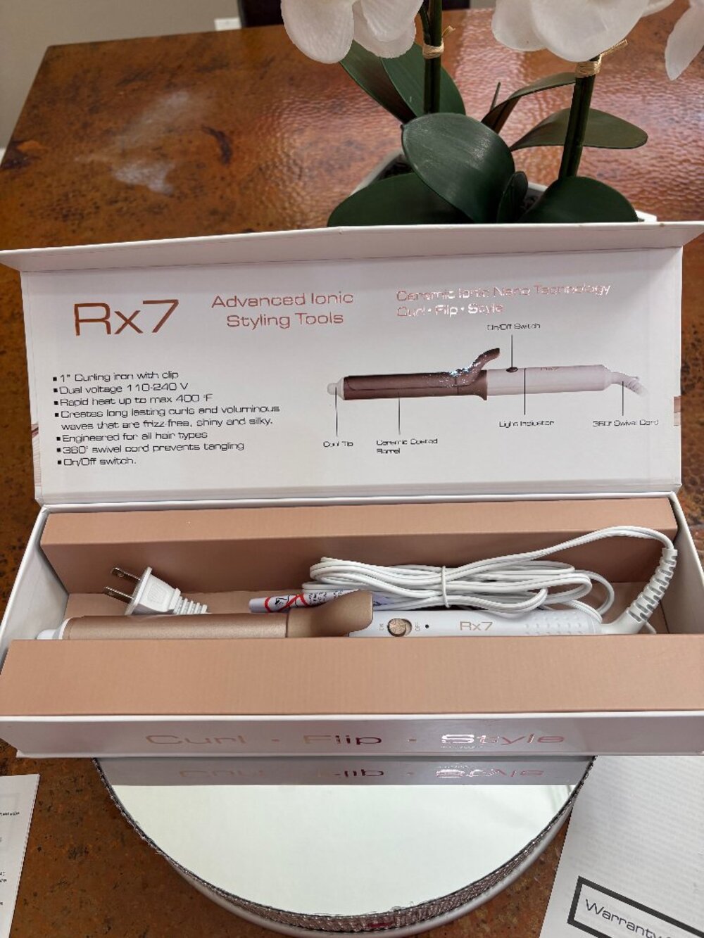Brand New Rx7 Nano Ceramic Ionic Professional Salon Styler 1"